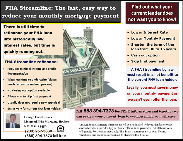 FHA Mortgage Brochure mailer