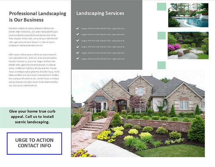 landscape company marketing brochure mailer