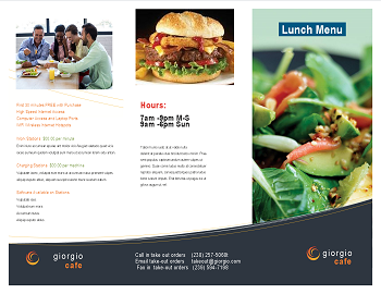 Mailer warehouse food brochure