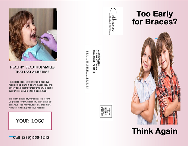 Orthodontist marketing brochure