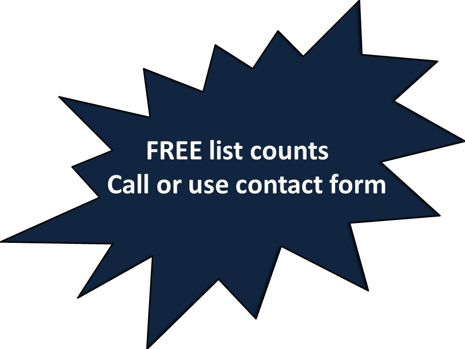 Free mailing List counts