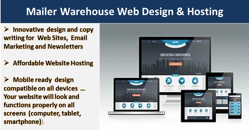 Mailer Warehouse Web Site design and Hosting